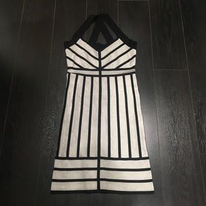 French connection silver and black dress